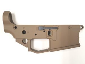 AR15 Ambi Cerakote FDE Stripped Lower Receiver