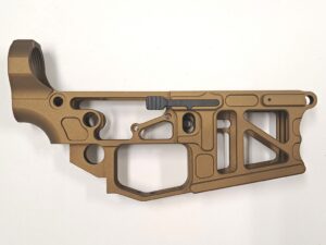 Ambidextrous AR-15 Ultra Skeleton Stripped Lower Receiver, Cerakote, Lightweight Billet