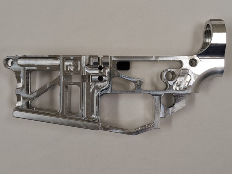 AR15 Ultra Skeletonized Ambidextrous Stripped Lower Receiver, Raw Billet