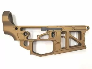 Ambidextrous AR-15 Ultra Skeleton Stripped Lower Receiver, Cerakote, Lightweight Billet