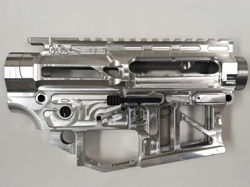 SK Ambidextrous Skeleton AR15 Stripped Receiver Set, Raw Billet
