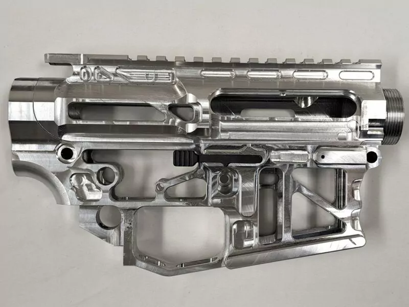 Ambidextrous Skeletonized AR15 SK Receiver Set, Billet, Raw