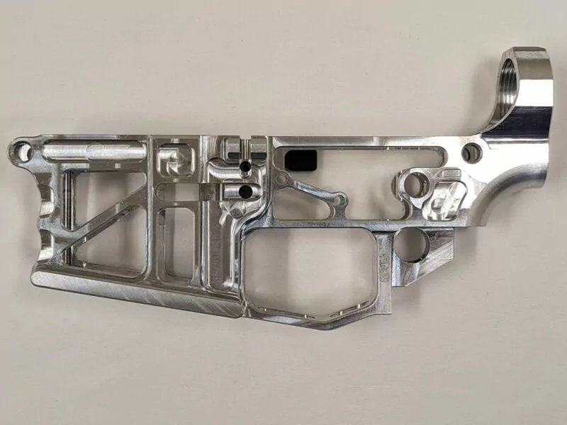 AR15 Ultra Skeletonized Ambidextrous Stripped Lower Receiver, Raw Billet