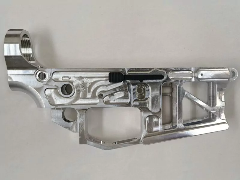 AR15 Ultra Skeletonized Ambidextrous Stripped Lower Receiver, Raw Billet, Lightweight