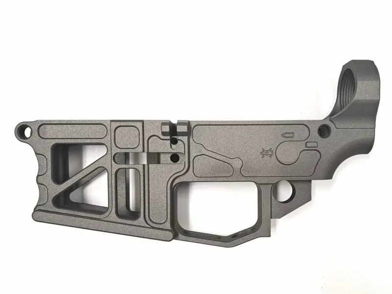 Ambi Skeletonized AR-15 Stripped Lower Receiver, Cerakoted, Billet