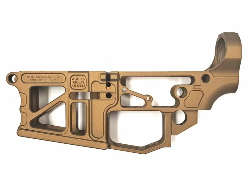 Skeleton AR15 Stripped Ambidextrous Cerakoted Lower Receiver, Ultra Lightweight Billet